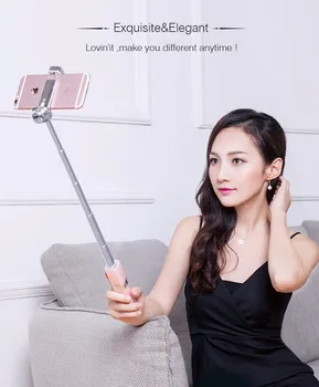 Móda Rúž Hliníka, Bezdrôtová Selfie Stick pre iPhone 7 plus 6 6s iOS, Samsung Android Smartphone Huawei