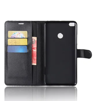 Móda Wallet PU Kožené puzdro Pre Xiao Max 2 Flip Ochranné Telefón Späť Shell Visa Karta, Slot pre MI MAX 2