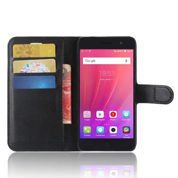 Móda Wallet PU Kožené puzdro Pre ZTE Blade A521 Flip Ochranné Telefón Späť Shell Visa Card Slot Funkcia Stojana
