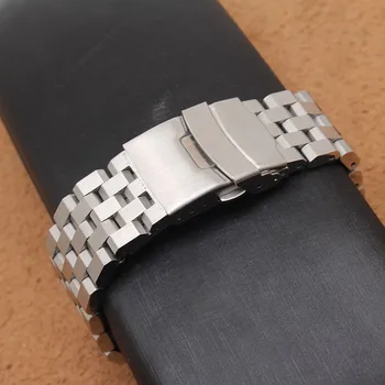 Móda Watchband s bezpečnostnou sponou unpolished hodinkám popruh náramok 18 mm 20 mm 22 mm 24 mm 26 mm hot náramkové hodinky mužov príslušenstvo