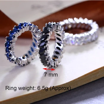 Módne farebné prst prsteň pripraviť cubic zirconia Elegantný, jednoduchý dizajn 6 Farieb Výročie Šperky Hot Štýl Kruhu Krúžky