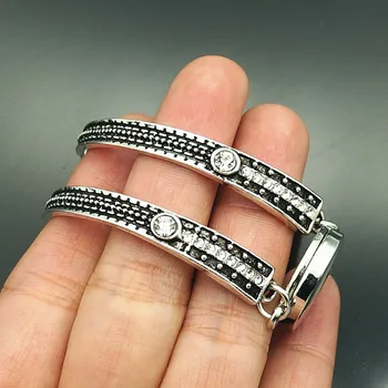 Módne Jednoduché Crystal vzor snap náramok náramok magnet fit 18 mm modul tlačidiel snap šperky SG0214 veľkoobchod