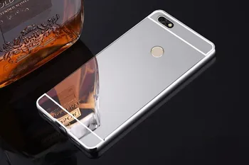 Módne Luxusné Rose Gold Zrkadlo Prípadoch Pre Huawei Nova Lite 2017 Alumimum Kovový Rám shell Zadný Kryt pre Nova Lite 2017
