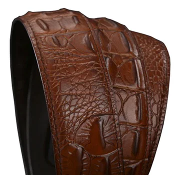 Módne pánske opasky Luxusné Originálne kožené Krokodíla dizajnér Automatické Pás človek, pracka Reálne Krava pokožky Široký pletenca pre Džínsy muž