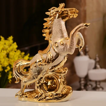 Módne Zlato Lietajúci Kôň Keramického Remesla Vybavenie Výrobkov Creative pozlátené veľmi temperamentný Kôň