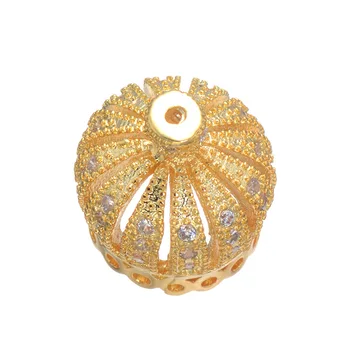 Módne Šperky Micro Zirkón Korunu Kráľa Perličiek DIY Náhrdelník Príslušenstvo 13mm*13mm Mosadz Koruny Dištančné Korálky pre Ženy