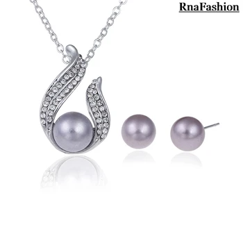 Módne Šperky, Prívesky, Náhrdelníky Stud Náušnice Simulované Pearl svadobné Šperky Set Pre Ženy