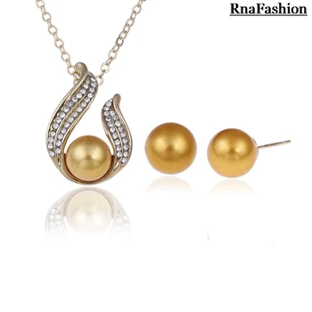 Módne Šperky, Prívesky, Náhrdelníky Stud Náušnice Simulované Pearl svadobné Šperky Set Pre Ženy
