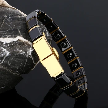 Módne Šperky Uzdravenie Engry Magnetické Titán Bio Energy Keramický Náramok Pre Ženy, Mužov Krvný Tlak Príslušenstvo Zlatý Náramok