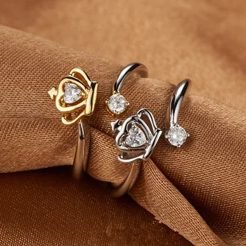 Módny Dizajn Elegantný Luxus, Šarm, Crystal Zirkón Svadobný Prsteň Zásnubný Svadobné 925 Sterling Silver Šperky Prstene Pre Ženy