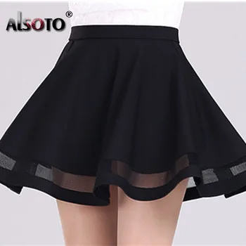 Módny Dizajn Mriežky ženy sukne elastické faldas dámy midi sukne Sexy Dievčatá mini Skladaný sukne saias Kórea oblečenie