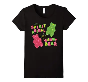 Môj Duch Zvierat je Gummy Bear T-Shirt Pre Ženy 2017 Lete Kawaii Značky Ženy Tričko Lacné, Veľkoobchod Normálna