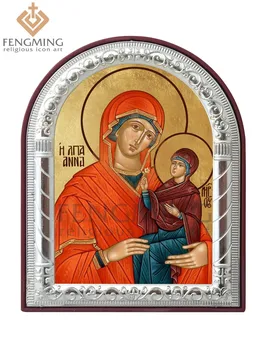 Môžete vlastné Svätá Anna pravoslávnej cirkvi dodávky náboženské predmety kovov, zlata, striebra ikonu plastové nástenné art theotokos symboly