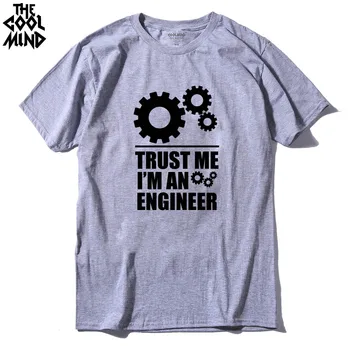 NA COOLMIND bavlna ver MI ja som inžinier vytlačené mužov tričko ležérne pánske T-shirt o-krku pletený topy tee košele TR0112A