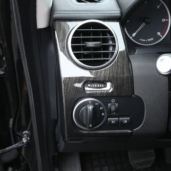 Na Land Rover Discovery 4 LR4 2009-2016 Strane otvoru Klimatizácia Zásuvky Kryt Výbava Nálepky Tmavý popol Drevené obilia na LHD