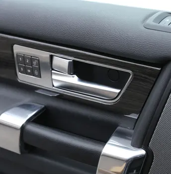 Na Land Rover Discovery 4 LR4 Interiérové Dvere, Rukoväť, Panel Kryt Výbava ABS Čierne póry Dreva Najnovšie 4pcs/set