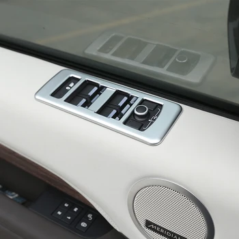 Na Land Rover Discovery 5 2017 LR5 Auto-styling ABS Matný Chróm Interiéru Okno Výťah Prepnúť Tlačidlo Rám, Kryt Výbava súbor 4pcs