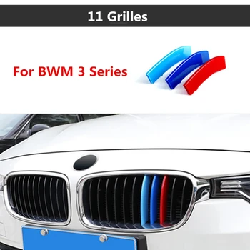 Na rok 2013 až 2017 BMW Radu 3 F30 F31 F35 3D MotorSport Prednej Mriežky, Trim Pásy Gril Kryt Dekorácie, Nálepky