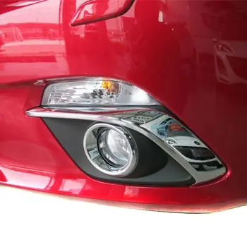 Na rok MAZDA 3 Axela Sedan ABS Chrome Predné Hmlové Svetlo Obočie Viečka Hmlové Svetlo Lampy Kryt Výbava Auto Príslušenstvo 2ks/set