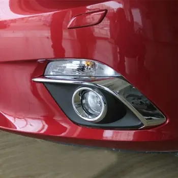 Na rok MAZDA 3 Axela Sedan ABS Chrome Predné Hmlové Svetlo Obočie Viečka Hmlové Svetlo Lampy Kryt Výbava Auto Príslušenstvo 2ks/set