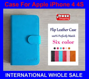 Na Sklade Nové položky Doprava Zadarmo výrobnú Cenu Flip Exkluzívne Kožené puzdro Flip Kryt Pre Apple iPhone 4 4S