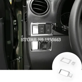 Na Suzuki Jimny ABS Chrome Hmlové Svetlo & Spätné Zrkadlo Spínač Kryt rokov 2007-4pcs