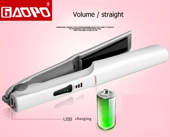Nabíjanie pomocou pripojenia USB Hair Straightener vlasy curler vyrovnávaním Keramické Ploché Železo regulácia Teploty môže účtovať poplatky za telefón styling
