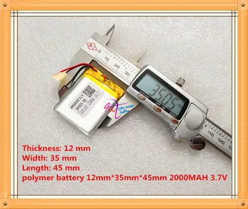 Najlepšie batérie značky doprava Zadarmo 3,7 V lítium-polymérová batéria 2000 mah 123545 reproduktory navigator Mobile DVD