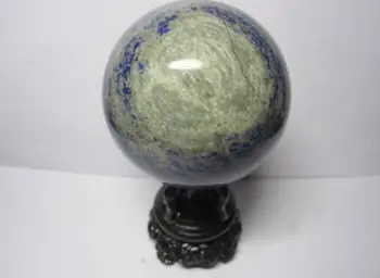 NAJLEPŠIE!!! TOP!!! 625g PRÍRODNÉ Lapis Lazuli crystal oblasti loptu uzdravenie +STOJAN