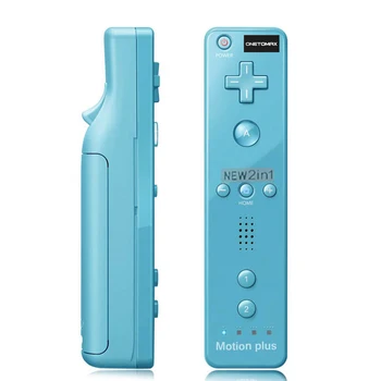 Najnovšie 2 v 1 diaľkový ovládač Vstavaný Motion Plus Vnútri pre Wii Remote ovládač Pre Nintendo Wii Hra radič s Silikónové puzdro