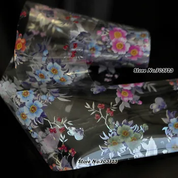 Najnovšie dizajn na nechty, nálepky na nechty, fólie fólie prenos film technológie Multi-farebný kvet Jinyingzi GL118