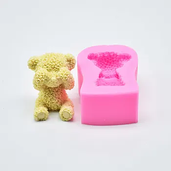 Najnovšie Sugarcraft Mini Medveď silikónové formy fondant formy cake zdobenie nástroje čokoláda mydlo plesní