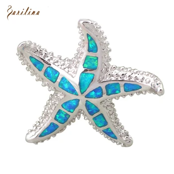 Najušľachtilejšie hviezdice sea star Blue Fire Opal 925 Sterling Silver Módne Šperky, prívesok pre ženy P238