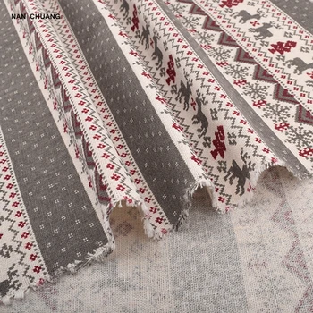 Nanchuang Vianočné Série Tlačených Bavlnená posteľná Bielizeň Textílie Pre Prešívanie DIY Šitie Gauč Opony Taška Vankúš Nábytok Kryt Materiál
