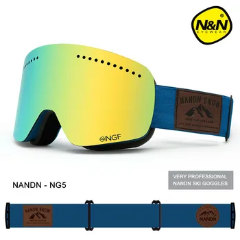 NANDN Nové Lyžiarske Okuliare Dvojitý UV 400 Anti-fog Veľké Lyžiarske Okuliare, Masky Muži Ženy Lyžovanie Sneh Snowboard Okuliare Multifunkčné Okuliare