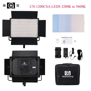 Nanguang CN-1200CSA LED 3200K na 5600K 7750 Lux LED Video Studio Svetlo Paneli pre Video Kamera,Bi-color Vysoké CRI RA95 LED Svetlo