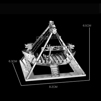 Nanyuan 3D Kovov Puzzle Viking Rekreácie budovanie Modelu DIY Laserom Rezané Zostaviť Skladačka Hračky, Stolné dekorácie DARČEK Pre Audit