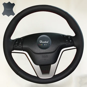 Nappa Originálne Kožené Šnúrky na kolieska riadenia kryt na Honda CRV CR-V 2007-2011 capa para volante Tampa robiť volante robiť carro