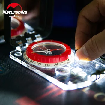 NatureHike Svetelný Kompas Zrkadlo S LED Svetlo, Odolná Anti-shock Stabilné Nepremokavé Turistická Lezenie Multifunkčné Kompas