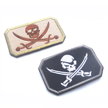 NAVY SEALS Patch Výšivky Jolly Rogers Taktické Patch Lebky Morálku Remienok Textílie Armády Bojový Odznak 2ks