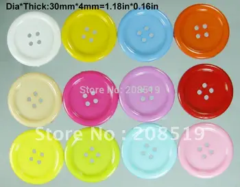 NB0037 30 mm tlačidlá mix farieb 96pcs(mix 12 farieb) 4 diery plastové tlačidlá pre plavidlá scrapbooking accs