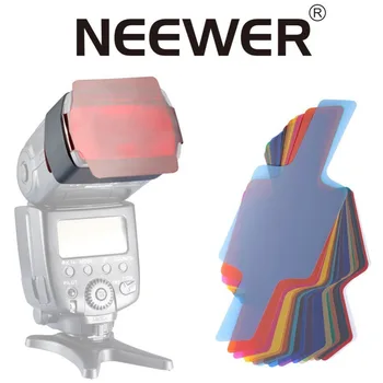 Neewer 20Pcs Speedlite Flash Farebné Gély Univerzálny Osvetlenie Cinegel Filter, sada pre Canon, Nikon Olympus Panasonic Pentax Flash