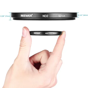 Neewer 52MM ŽÚ2 ŽÚ4 ND8 ND16 Filter Príslušenstvo Súprava pre Nikon D3300 D3100 D3000 D5300 D5200 D5100 D5000 D7000 D7100 digitálnych zrkadloviek Objektív Pero