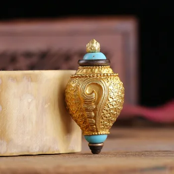 Nektár tabletky Vintage lection Tibetskej Sarira Šperky, Náhrdelníky Urny Pamätník Openable Budhistické Držiteľ conch Popol Urč Náhrdelník