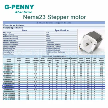 NEMA 23 CNC Stepper Motor 57x82mm 2.2 N. m nema 23 krokovanie motorových 3A 315Oz pre CNC Router Rytie stroj na frézovanie 3D tlačiarne