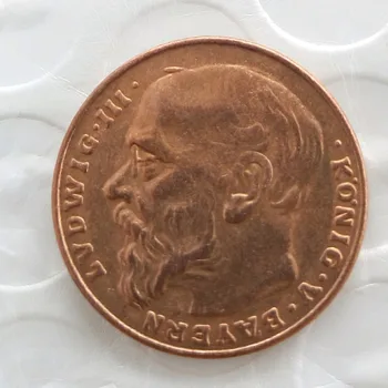NEMECKÝ ST Bavorsko Ludwig III 1913 AE Vzor 10 Známky Kópiu Mince
