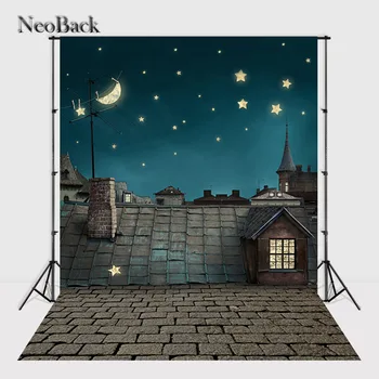 NeoBack 5x7ft Vinyl Fotografie Pozadie Prispôsobiť Novorodencov Studio Pozadie Vytlačené Fotografie Pozadí Oblohy Mesiac Pozadia B2409