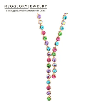 Neoglory MultiColor Farebné Krátke Perličiek Náhrdelníky Dospievajúce Dievčatá Módne Kúzlo Dar Matky Šperky Hot 2018 Nové CLE Colf QC2