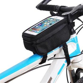 Nepremokavé Dotykový Displej Cyklistické Tašky, Cyklistické MTB Horský Bicykel Rám Predné Trubice Skladovanie Vrecko pre 5.0 inch Mobilný Telefón 4 Farby