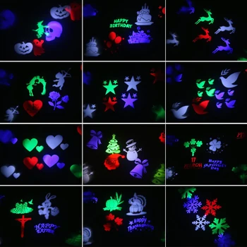 Nepremokavé Roating Vianočné Svetlo Laserový Projektor Lampy Krajiny Snowflake Projektor Pozornosti Dovolenku Dekorácie Fáze Svetlo